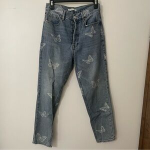 27 PacSun Butterflies Super High Rise Slim Jeans